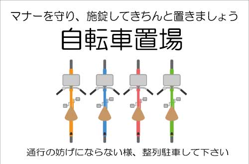 パネル看板 駐輪場